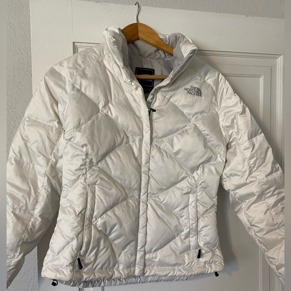 North Face white puffer coat